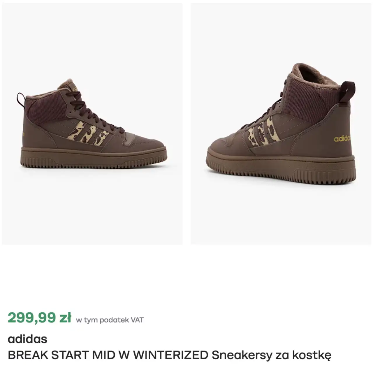 adidas BREAK START MID W WINTERIZED Sneakersy za kostkę