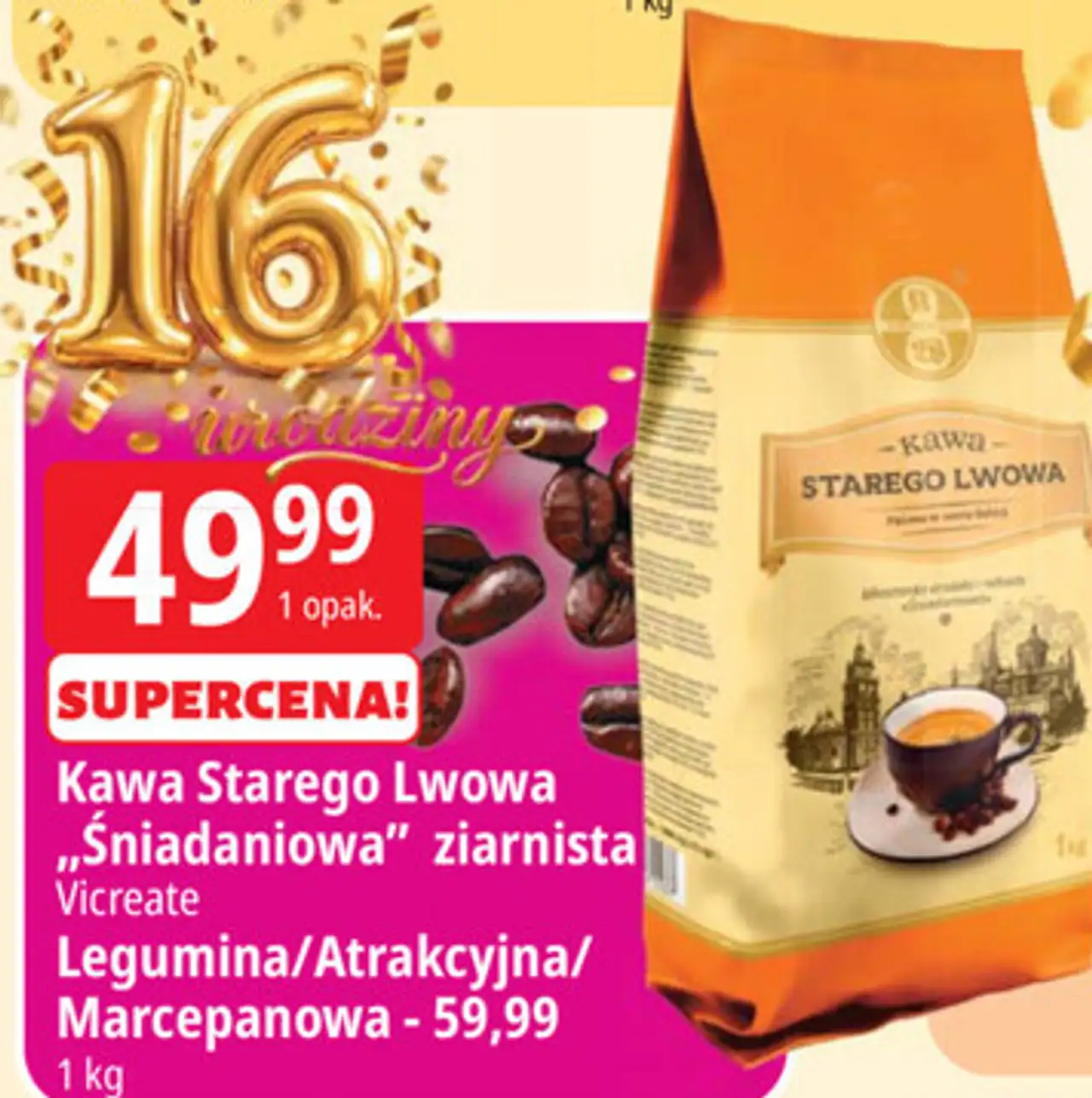 Kawa Starego Lwowa „Śniadaniowa” ziarnista Vicreate