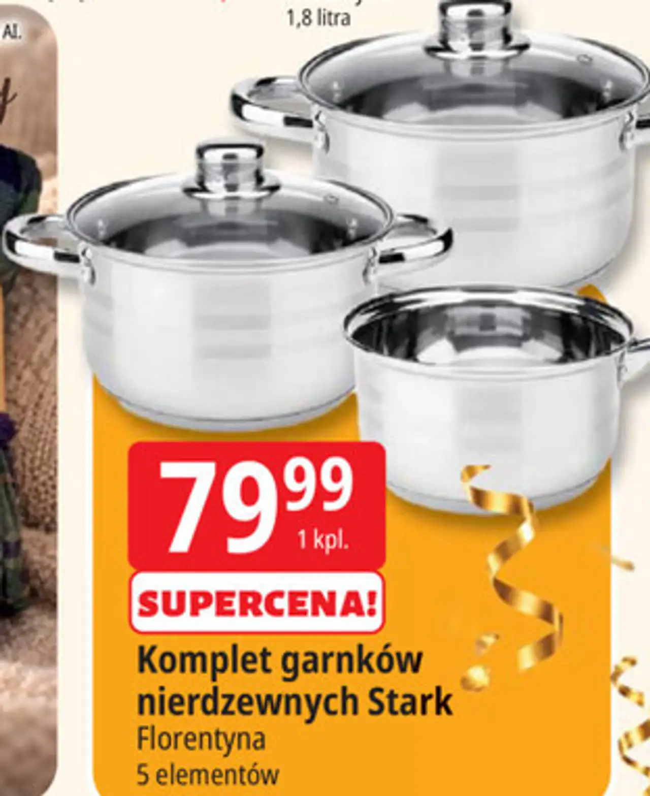 Komplet garnków nierdzewnych Stark Florentyna