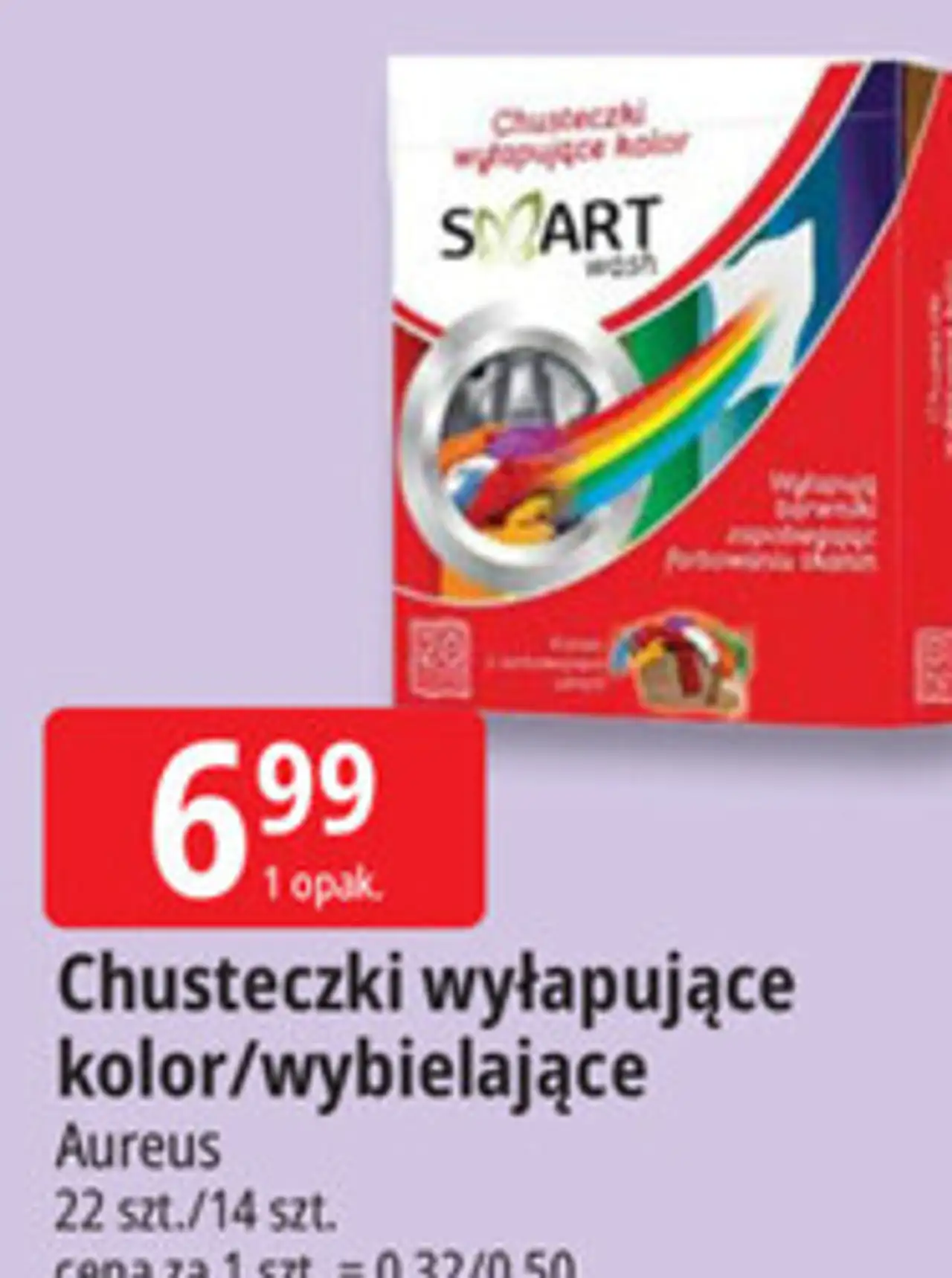 Chusteczki wyłapujące kolor/wybielające Smart