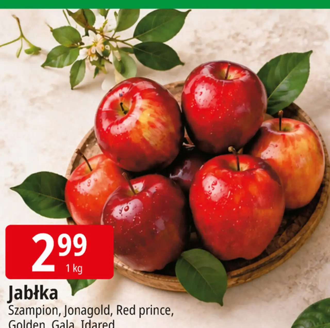 Jabłka Szampion, Jonagold, Red prince, Golden, Gala, Idared