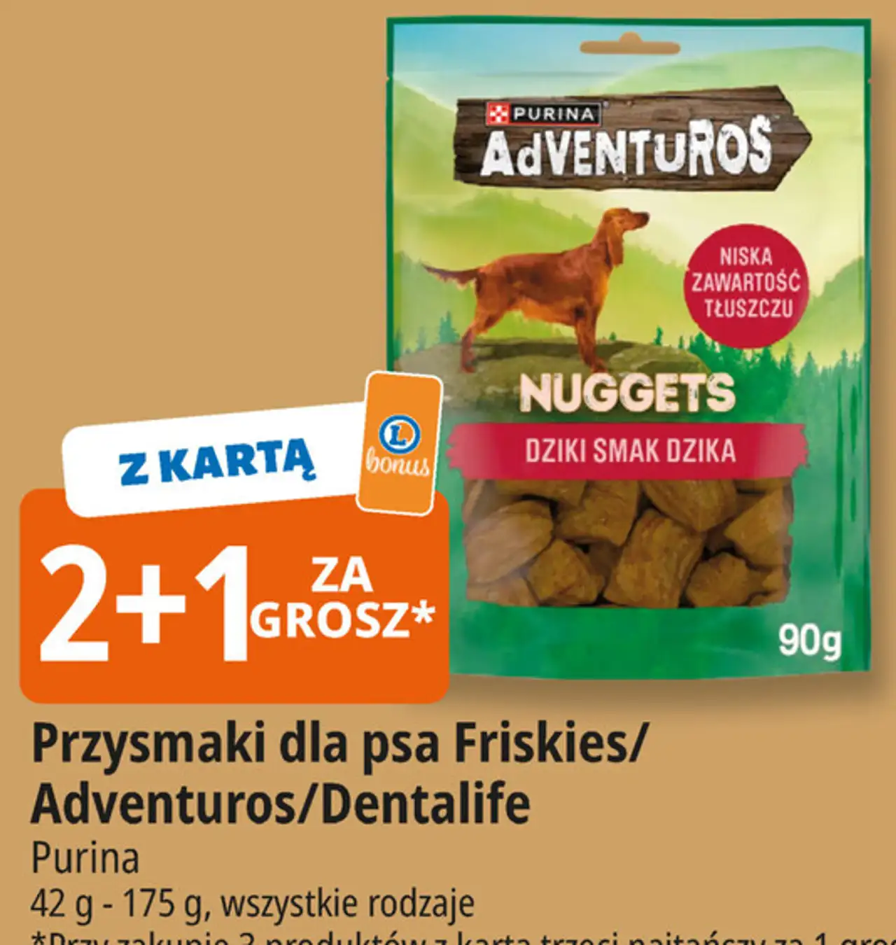 Przysmaki dla psa Friskies/Adventuros/Dentalife Purina