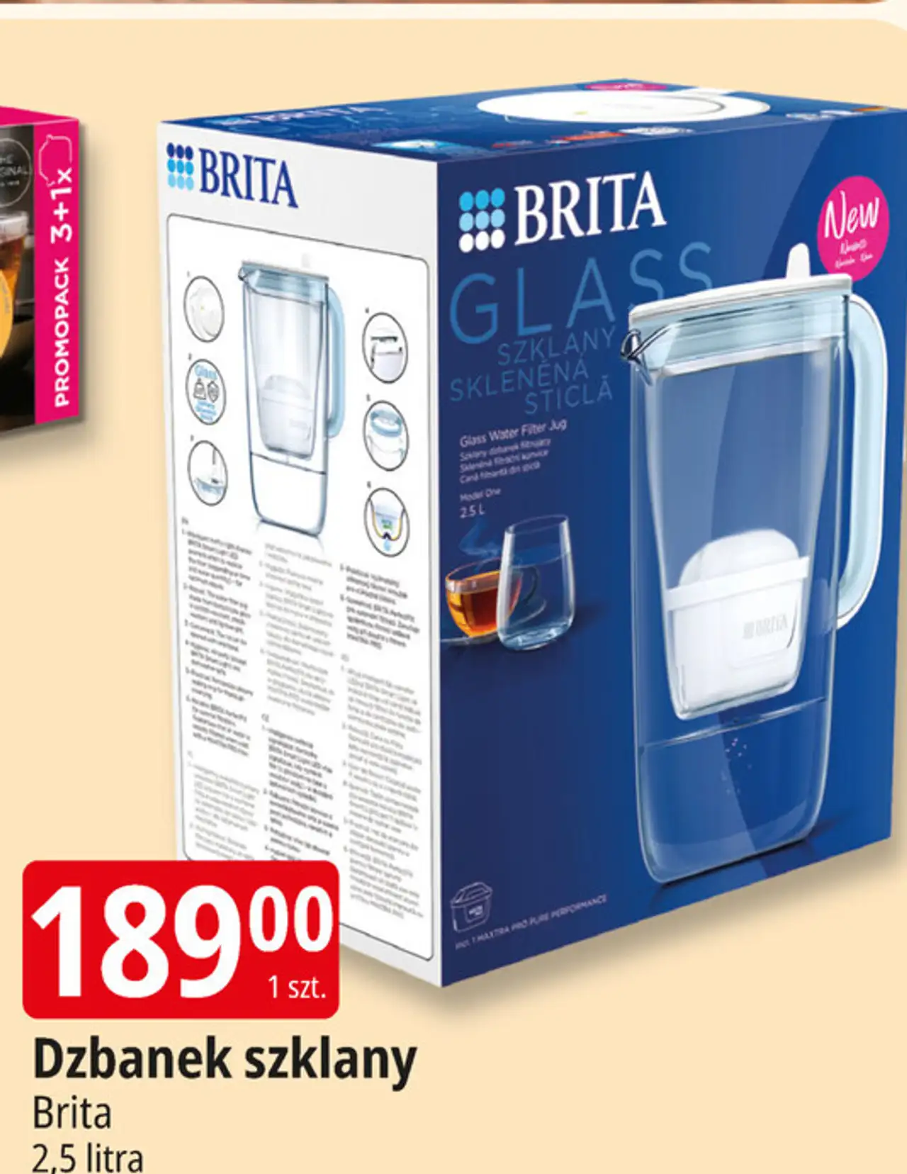 Dzbanek szklany Brita 2,5 litra