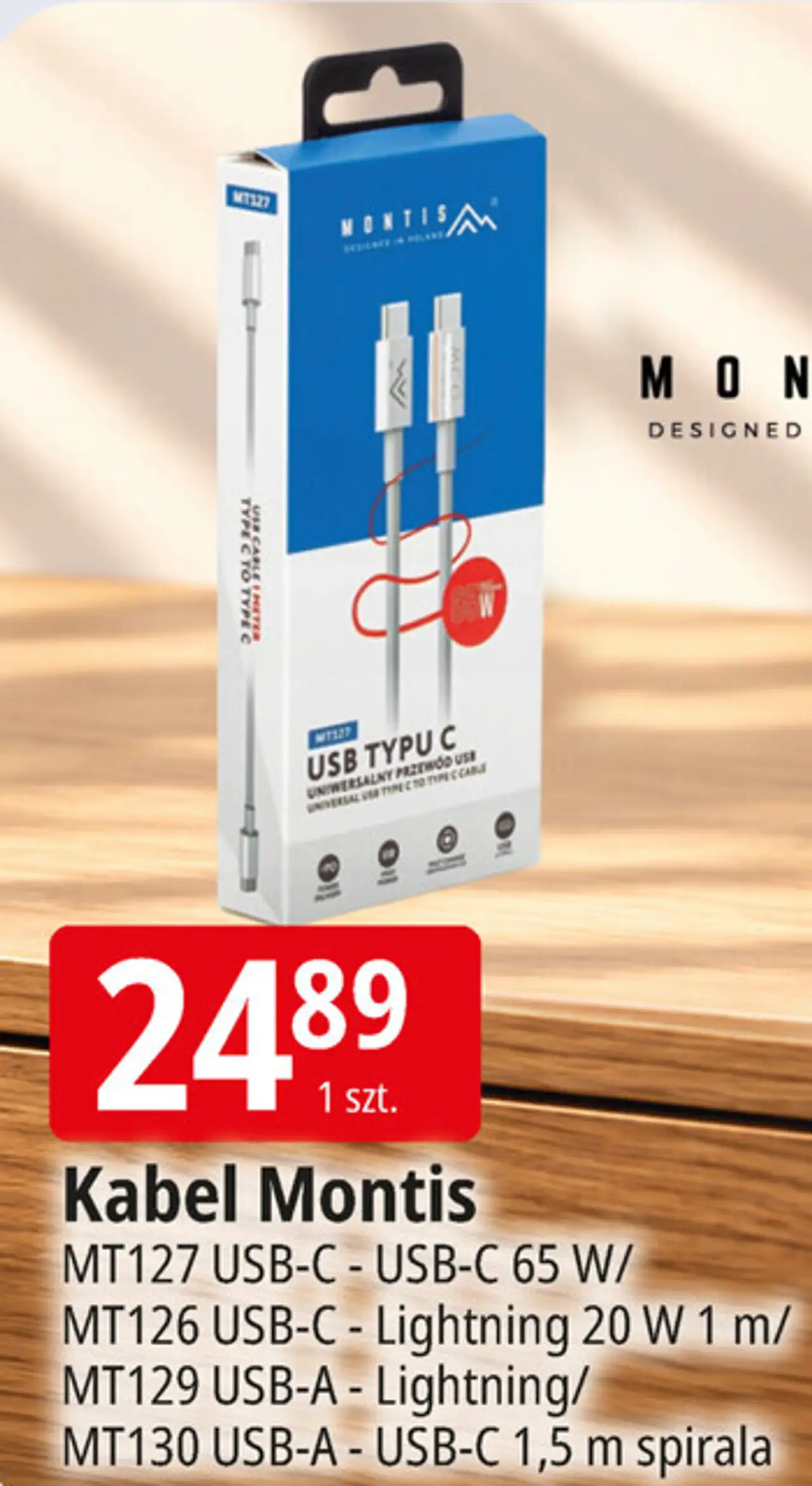 Kabel Montis MT127 USB-C / MT126 / MT129 / MT130