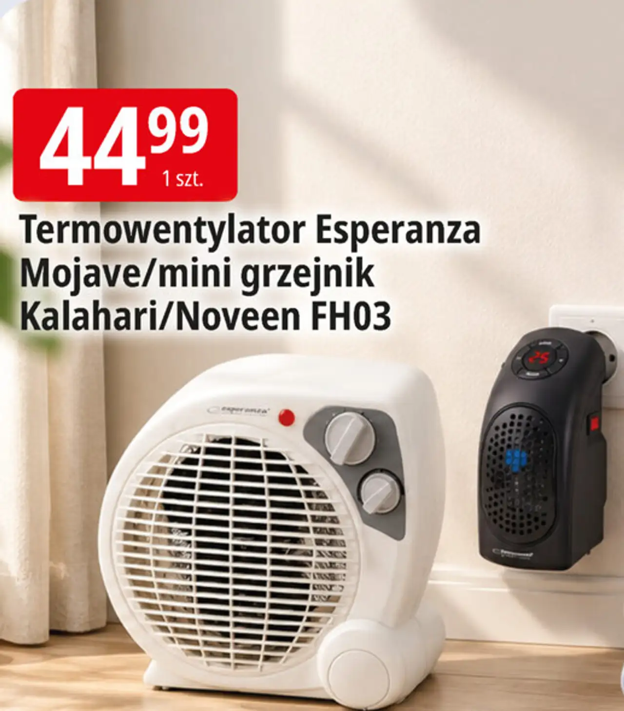 Termowentylator Esperanza Mojave / mini grzejnik Kalahari/Noveen FH03