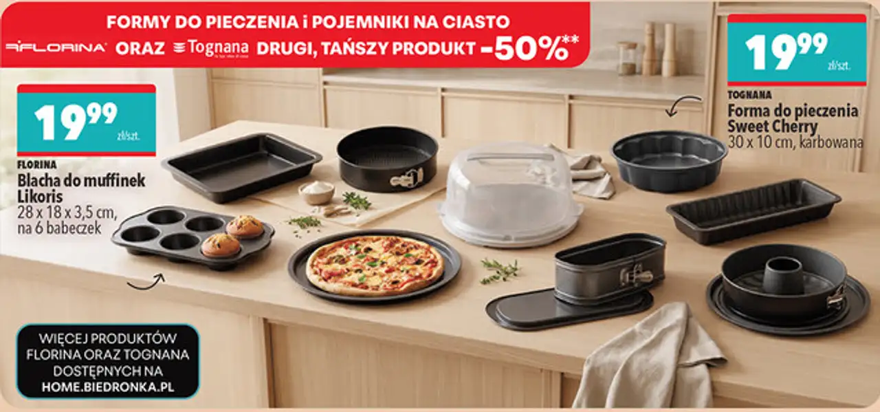 Formy do pieczenia i pojemniki na ciasto Florina oraz Tognana