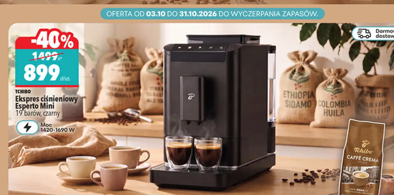 Tchibo Ekspres ciśnieniowy Esperto Mini czarny