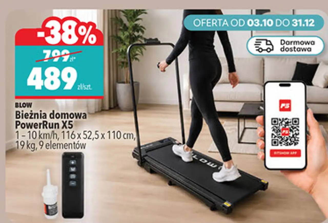 Bieżnia domowa PowerRun X5 Blow