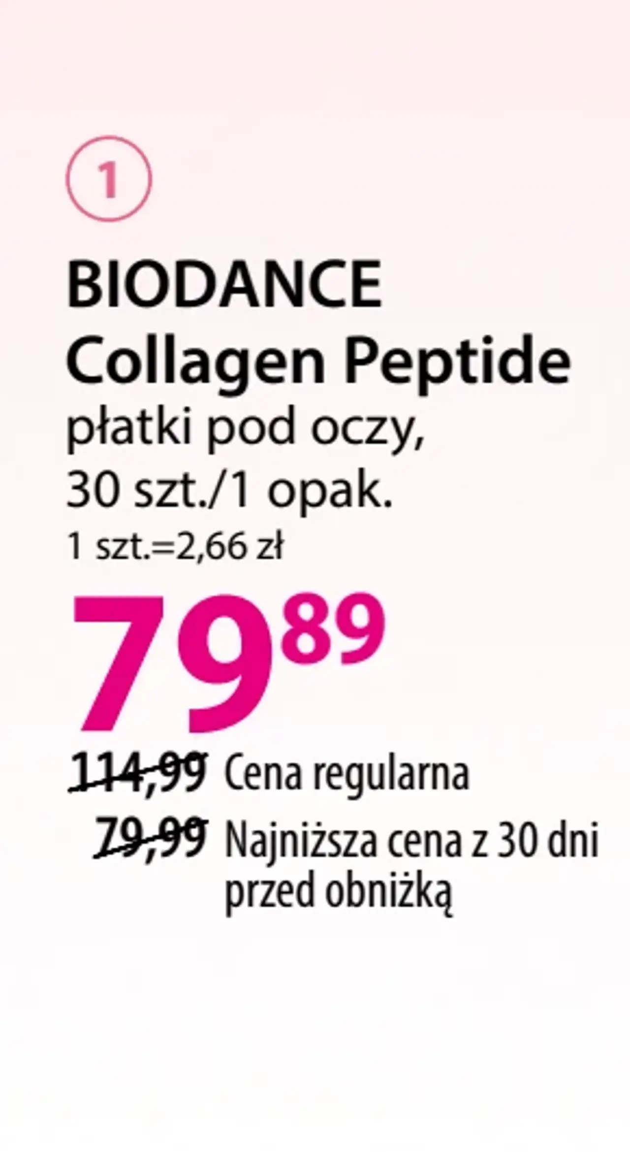 BIODANCE Collagen Peptide płatki pod oczy