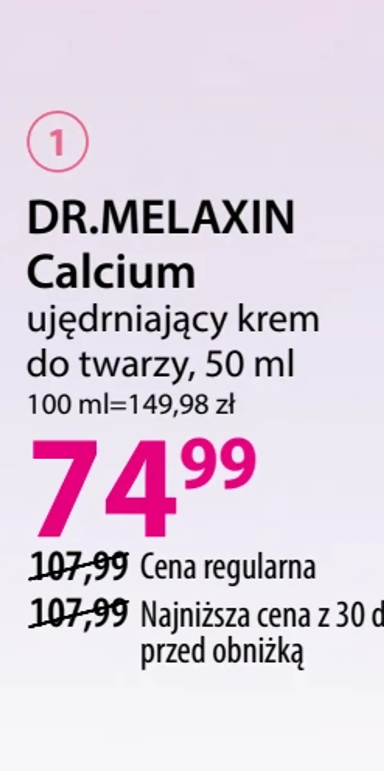 DR.MELAXIN Calcium ujędrniający krem do twarzy, 50 ml