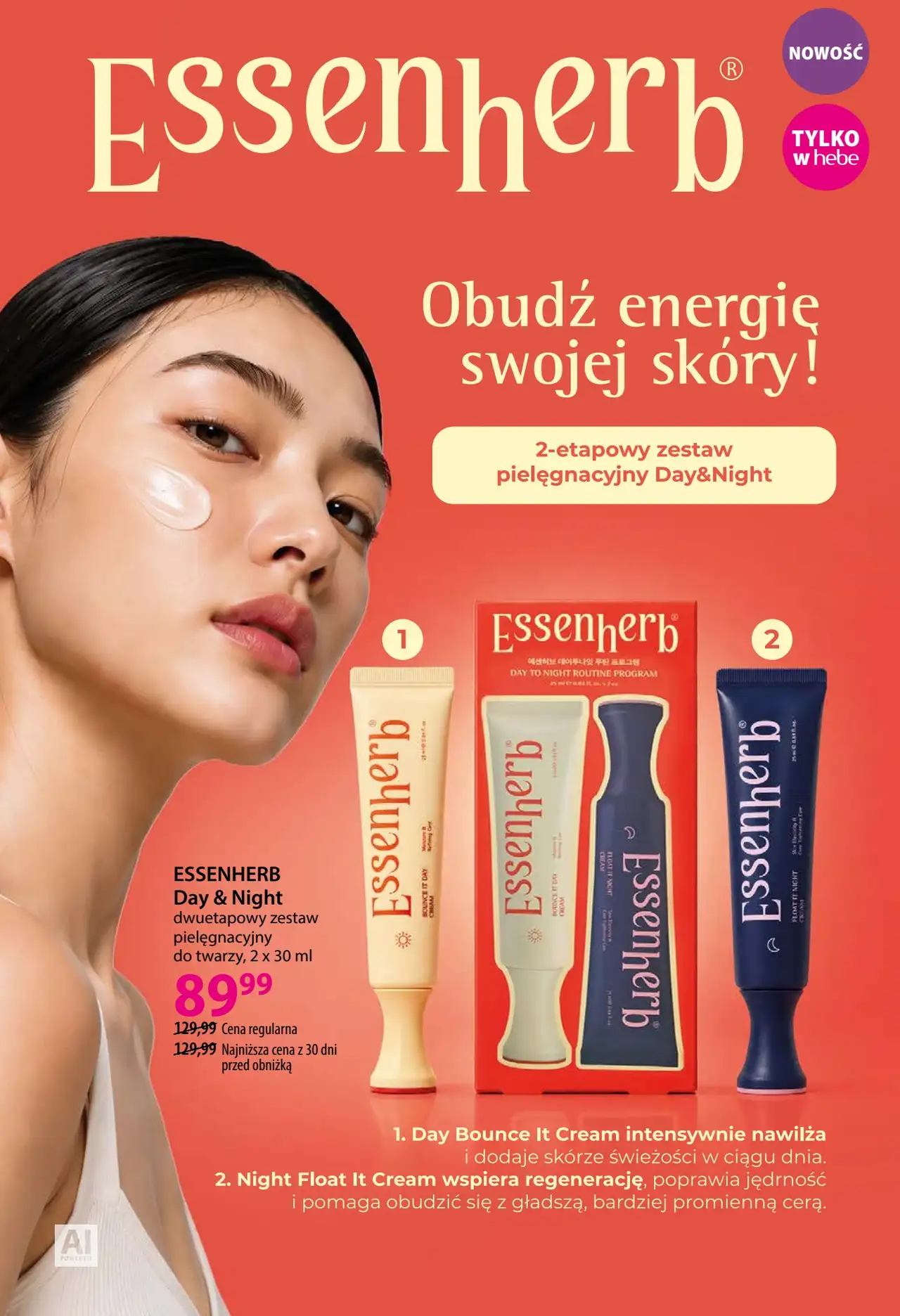 ESSENHERB Day & Night dwuetapowy zestaw pielęgnacyjny do twarzy, 2 x 30 ml