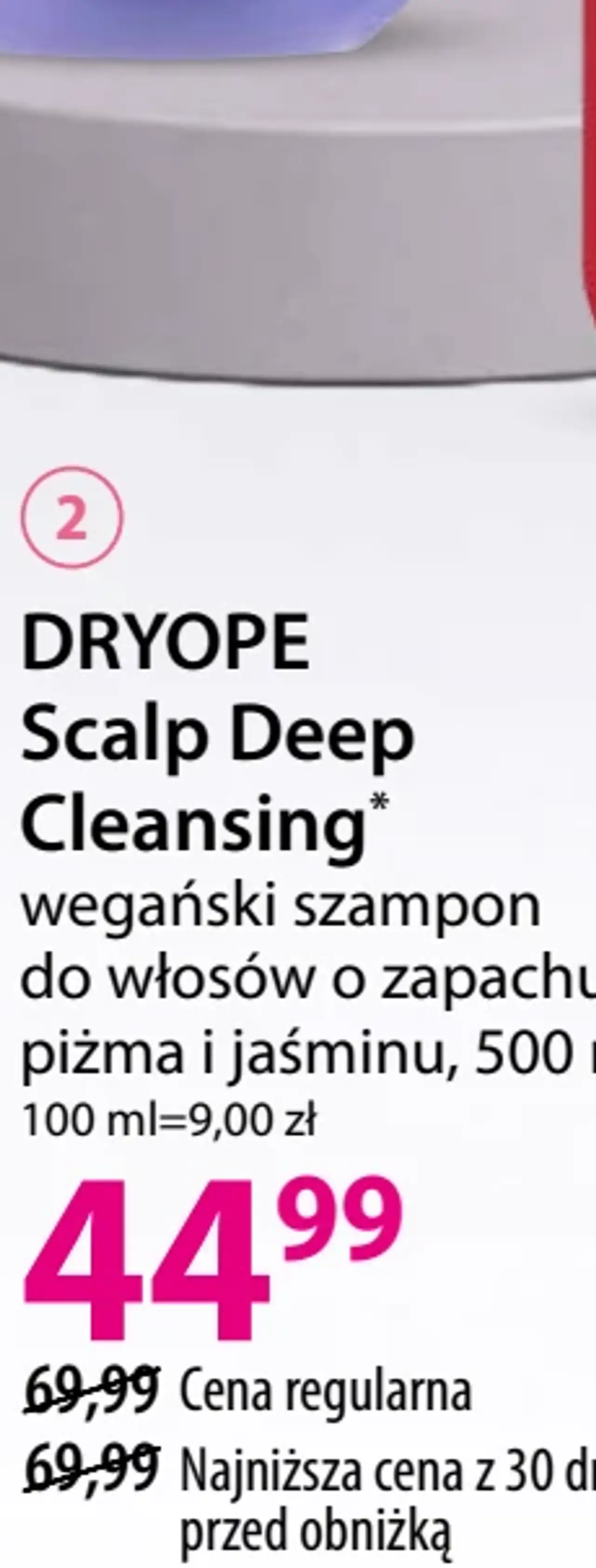 DRYOPE Scalp Deep Cleansing wegański szampon do włosów o zapachu piżma i jaśminu