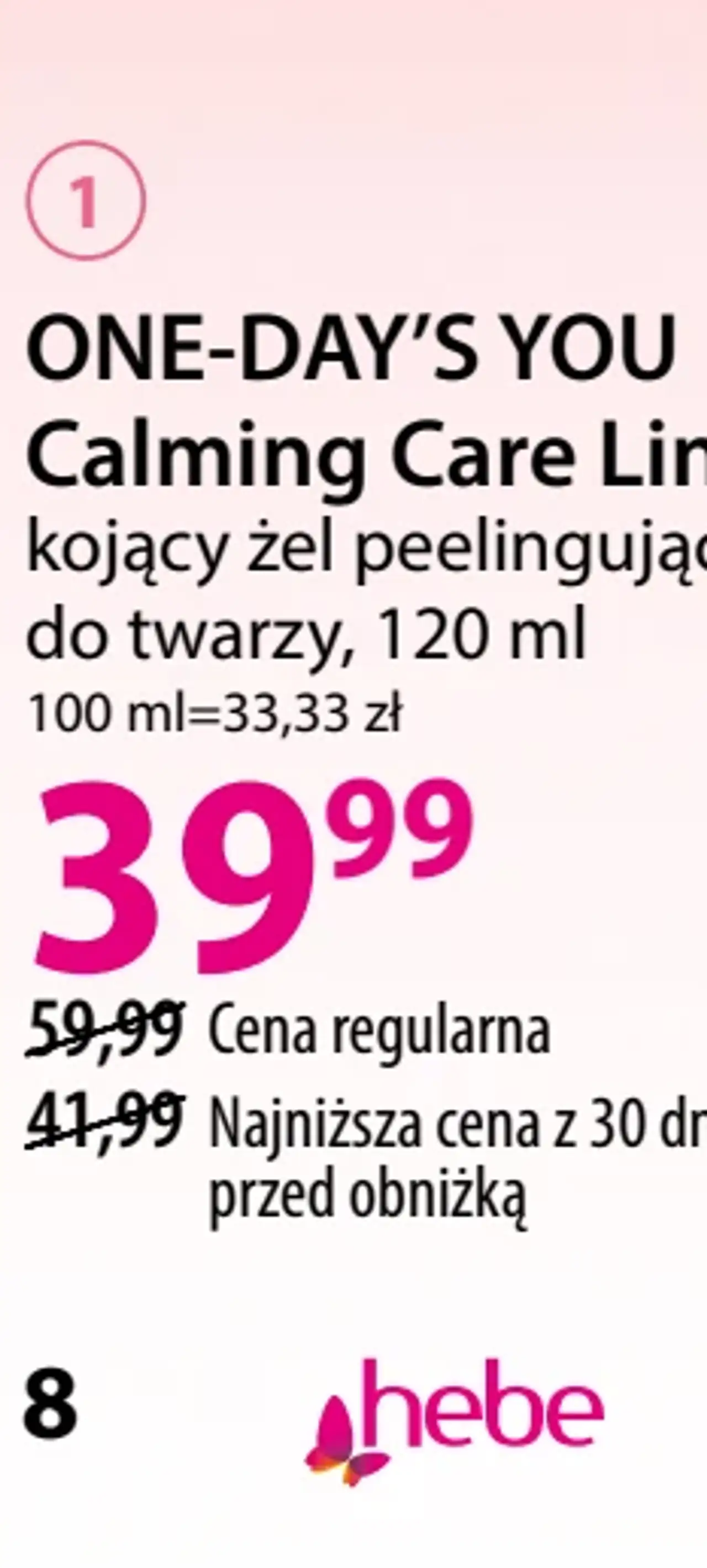 ONE-DAY’S YOU Calming Care Line kojący żel peelingujący do twarzy