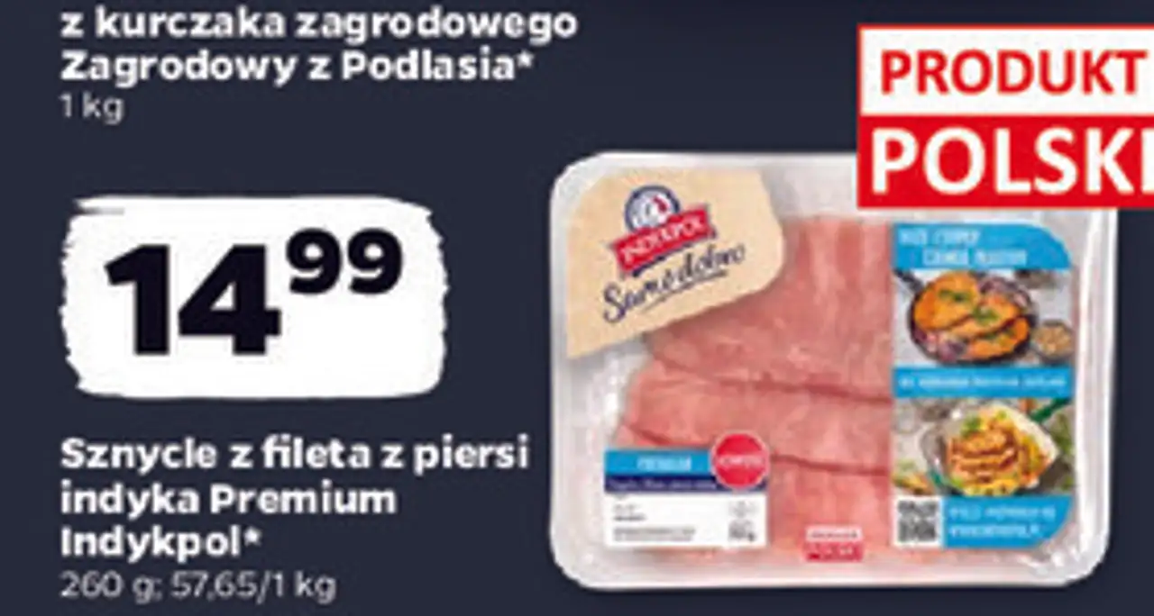 Sznycle z fileta z piersi indyka Premium Indykpol