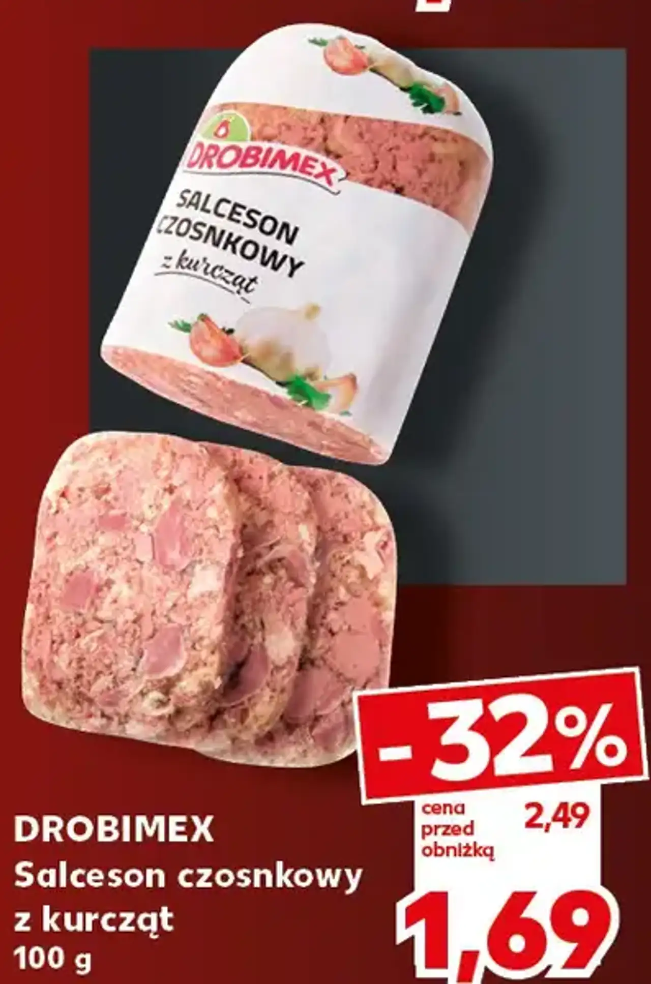 DROBIMEX Salceson czosnkowy z kurcząt 100 g