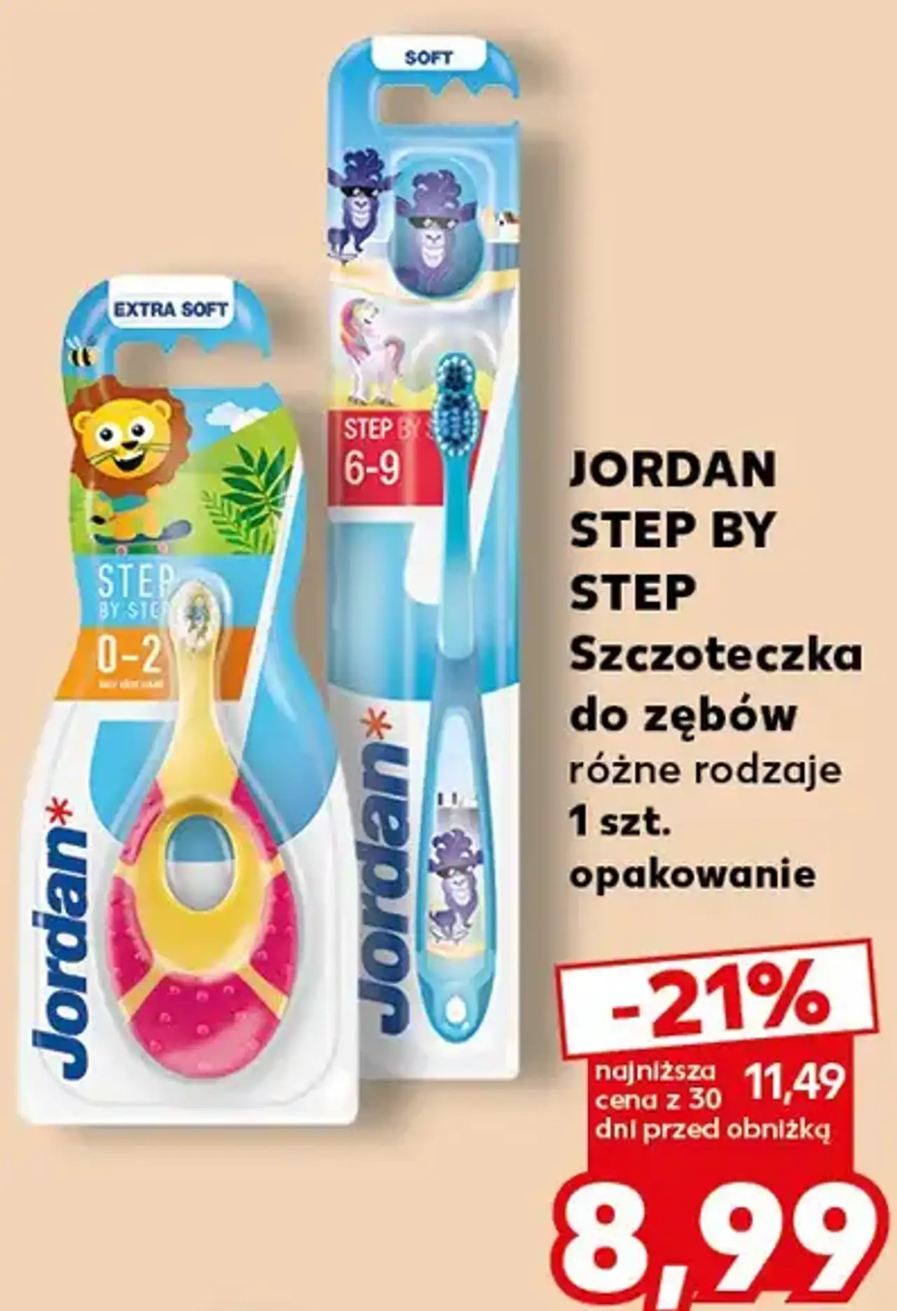Jordan Step by Step Szczoteczka do zębów różne rodzaje