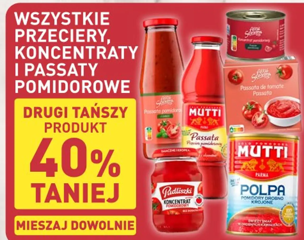 Wszystkie przeciery, koncentraty i passaty pomidorowe