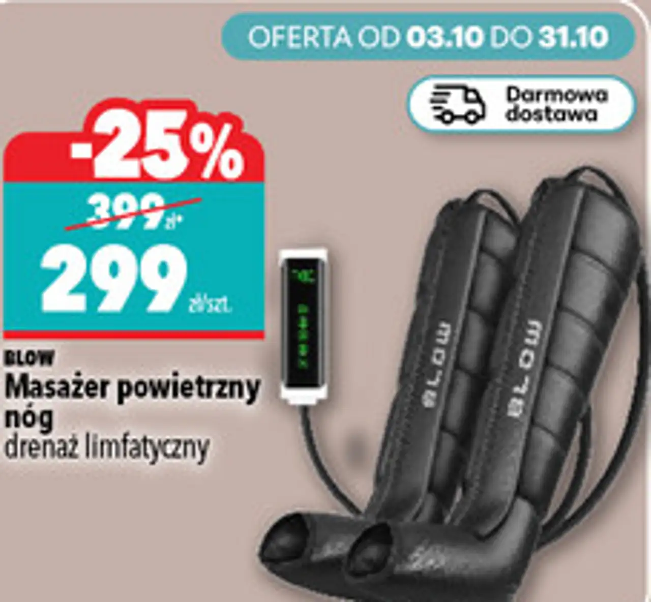 Masażer powietrzny nóg drenaż limfatyczny Blow