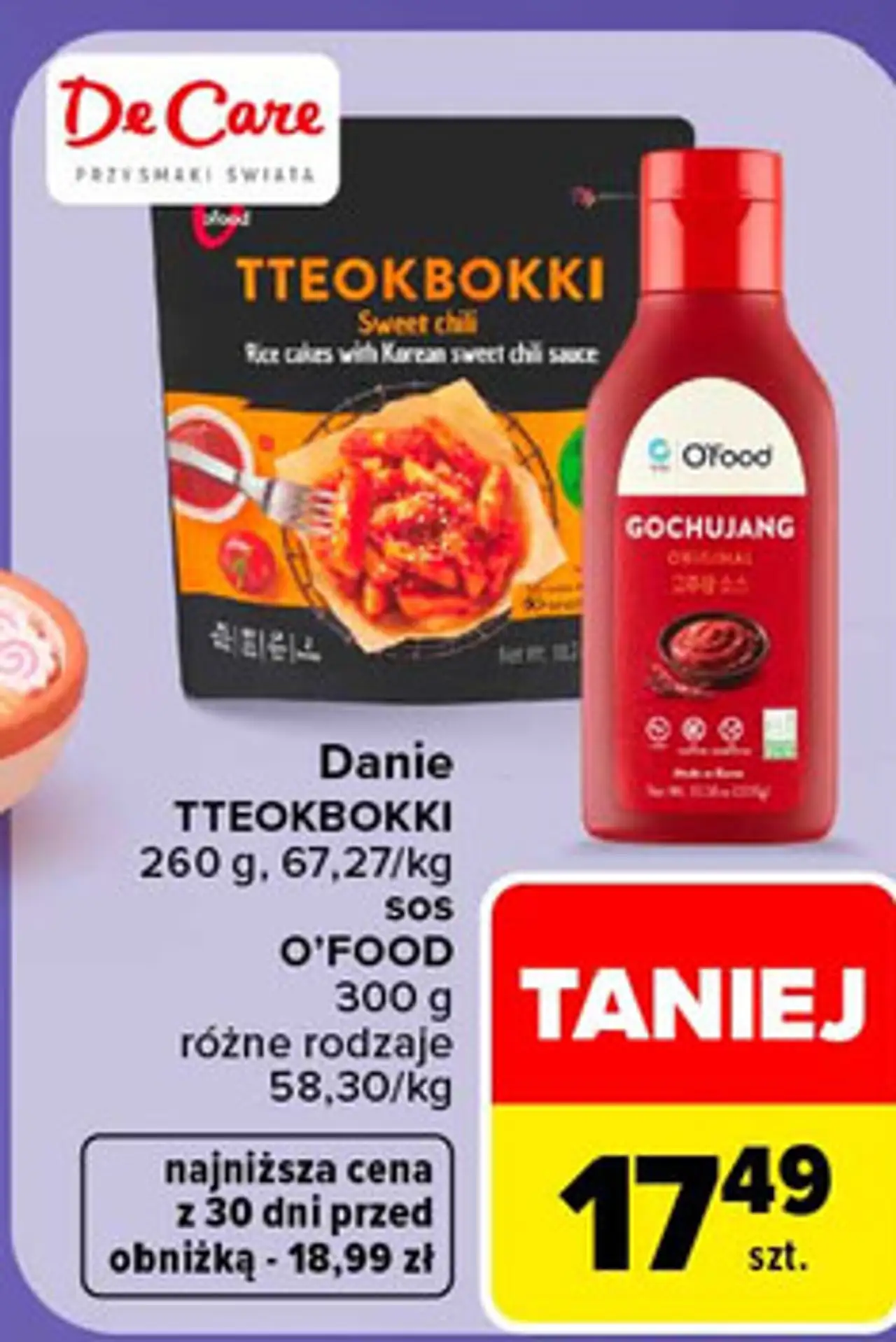Danie Tteokbokki O'Food / Sos Gochujang O'Food