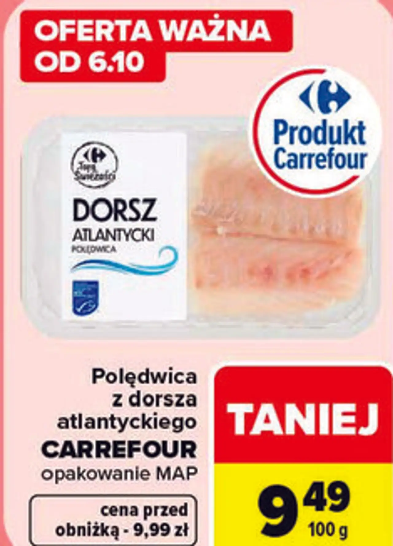 Polędwica z dorsza atlantyckiego CARREFOUR