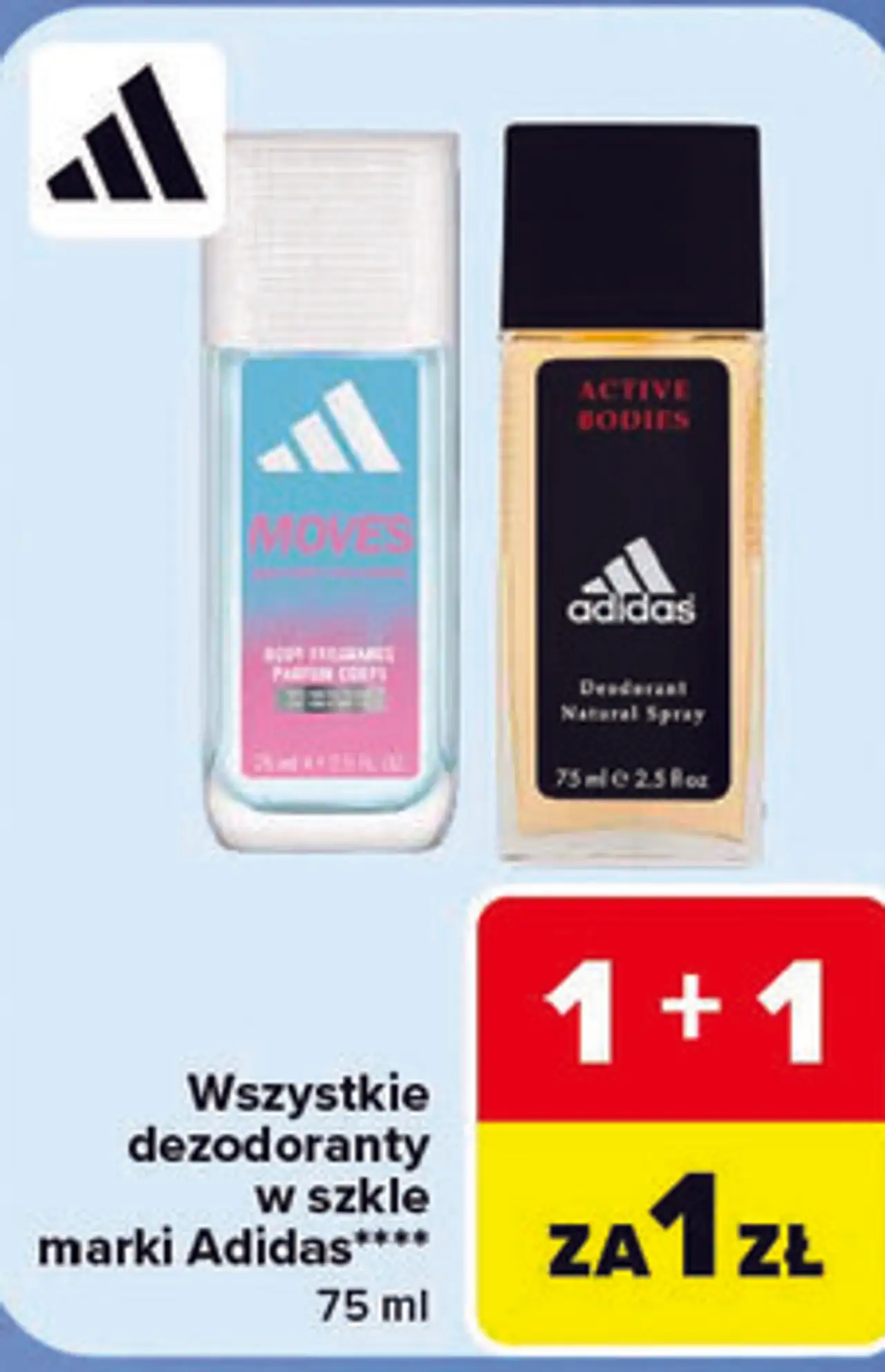 Wszystkie dezodoranty w szkle marki Adidas