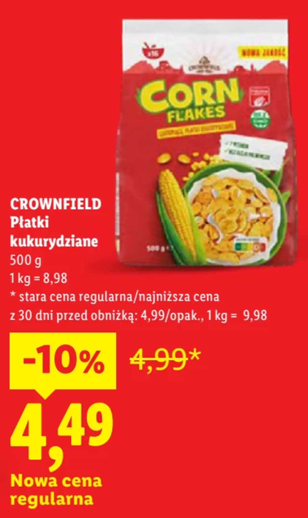 CROWNFIELD Płatki kukurydziane