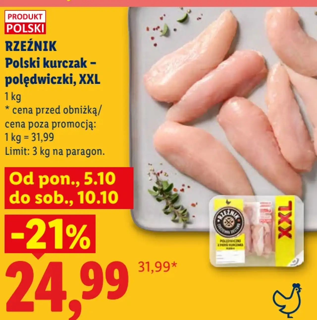 Rzeźnik Polski kurczak - polędwiczki, XXL
