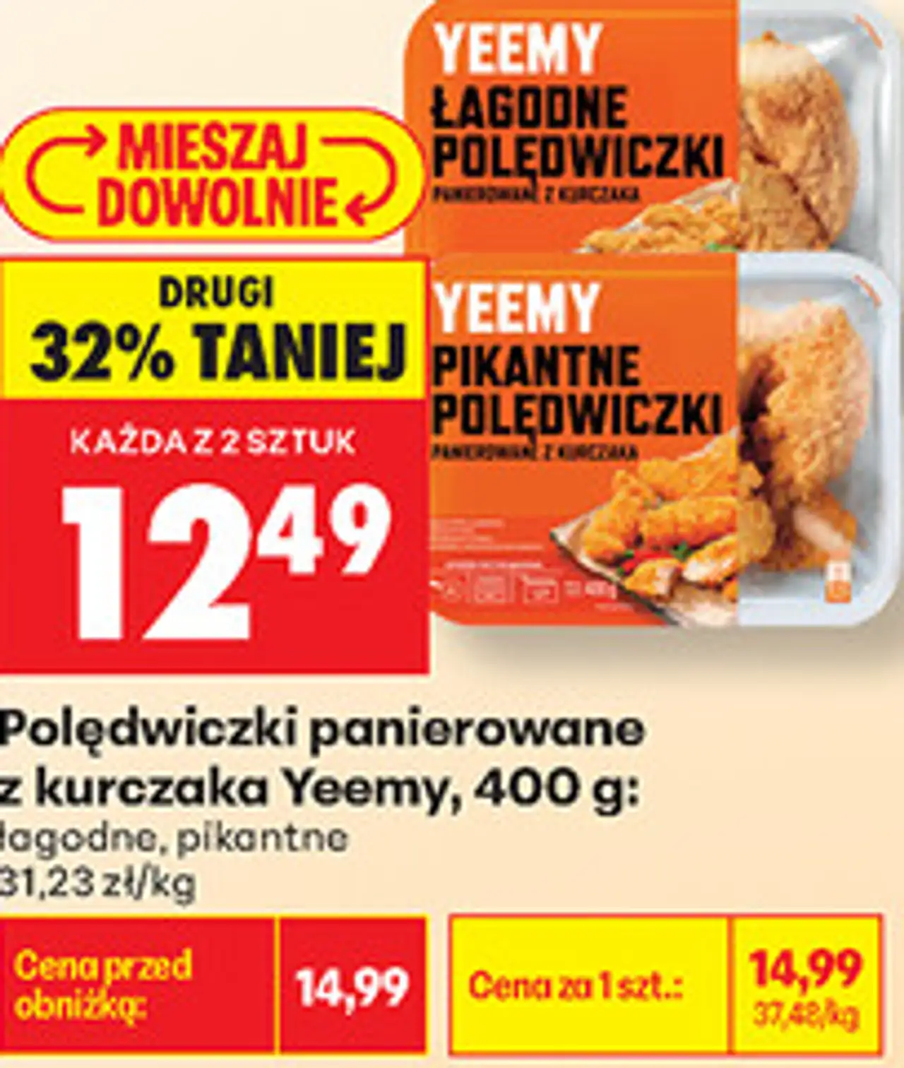 Polędwiczki panierowane z kurczaka Yeemy