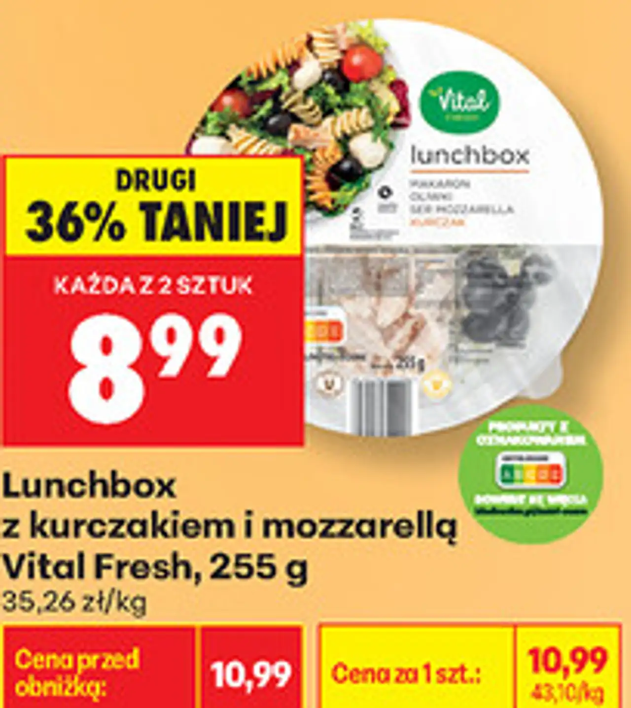 Lunchbox z kurczakiem i mozzarellą Vital Fresh