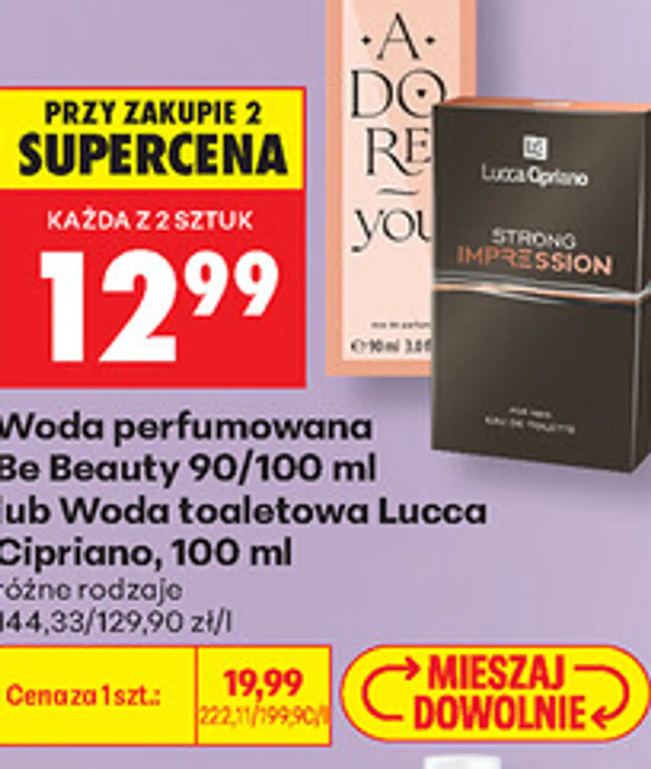 Woda perfumowana Be Beauty lub Woda toaletowa Lucca Cipriano
