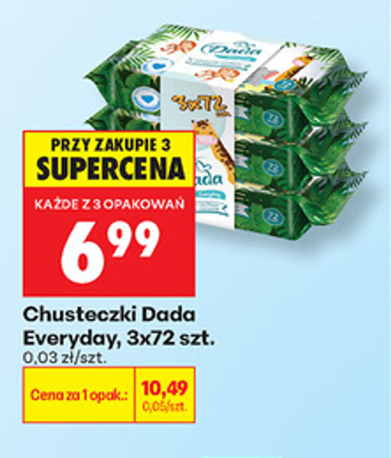 Chusteczki Dada Everyday, 3x72 szt.