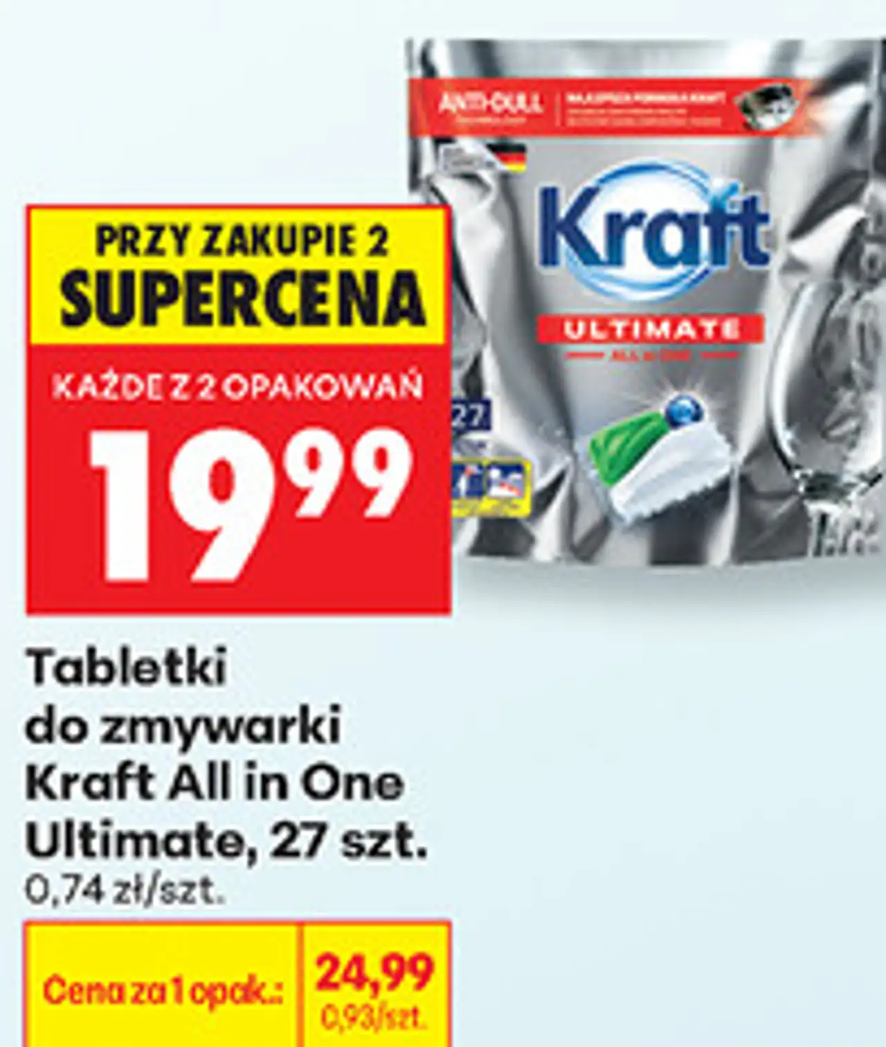 Tabletki do zmywarki Kraft All in One Ultimate, 27 szt.