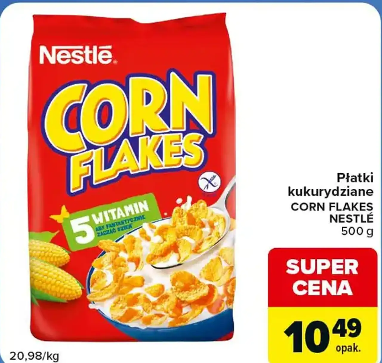 Płatki kukurydziane CORN FLAKES NESTLE 500 g