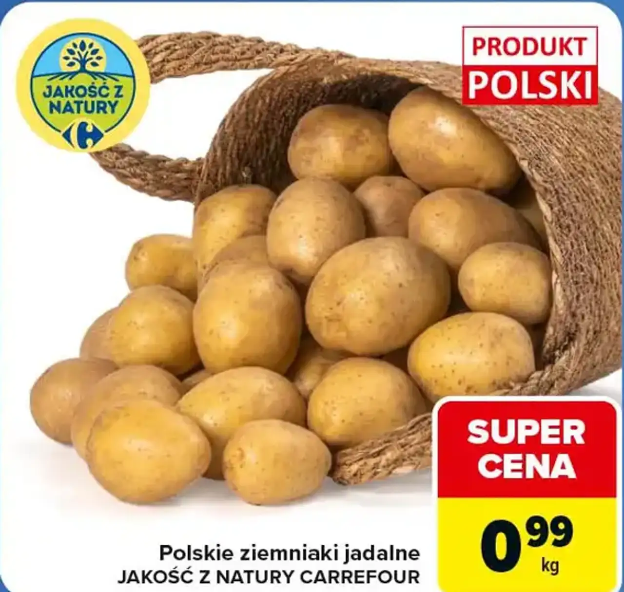 Polskie ziemniaki jadalne JAKOŚĆ Z NATURY CARREFOUR