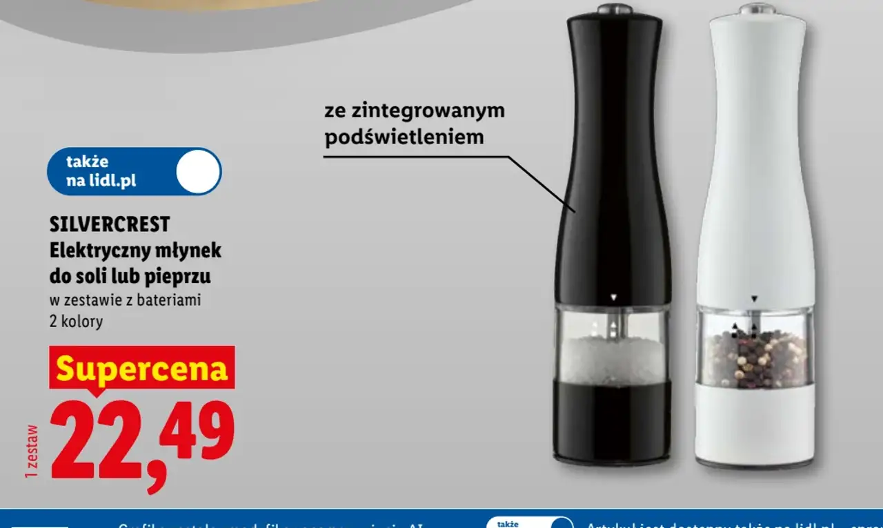 SILVERCREST Elektryczny młynek do soli lub pieprzu