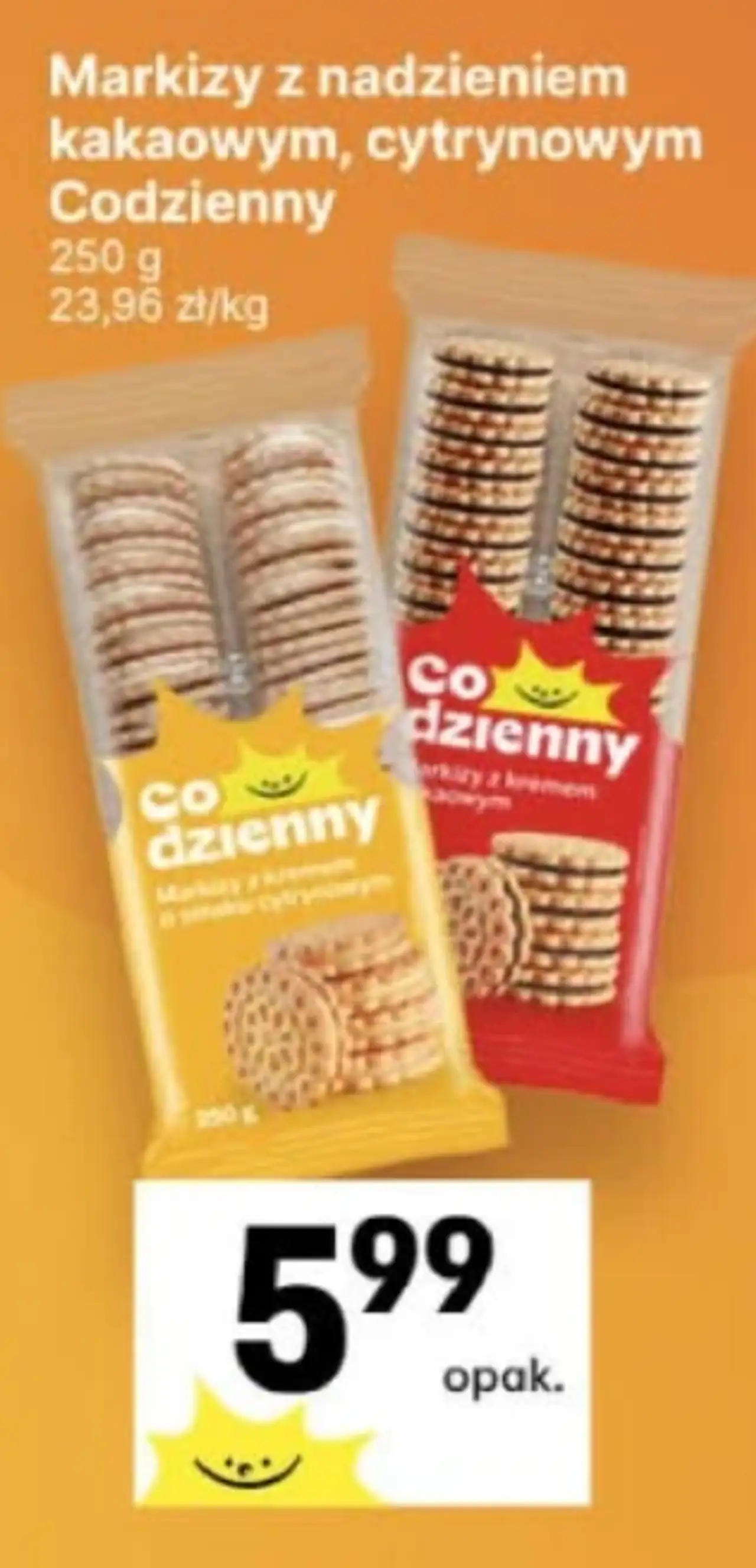Markizy z nadzieniem kakaowym, cytrynowym Codzienny