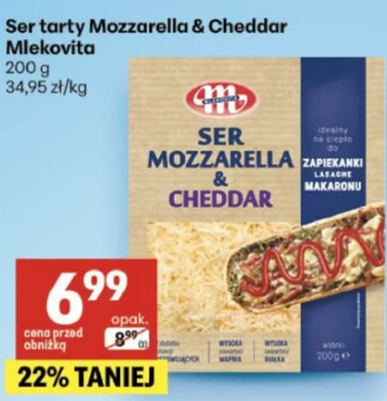 Ser tarty Mozzarella & Cheddar Mlekovita