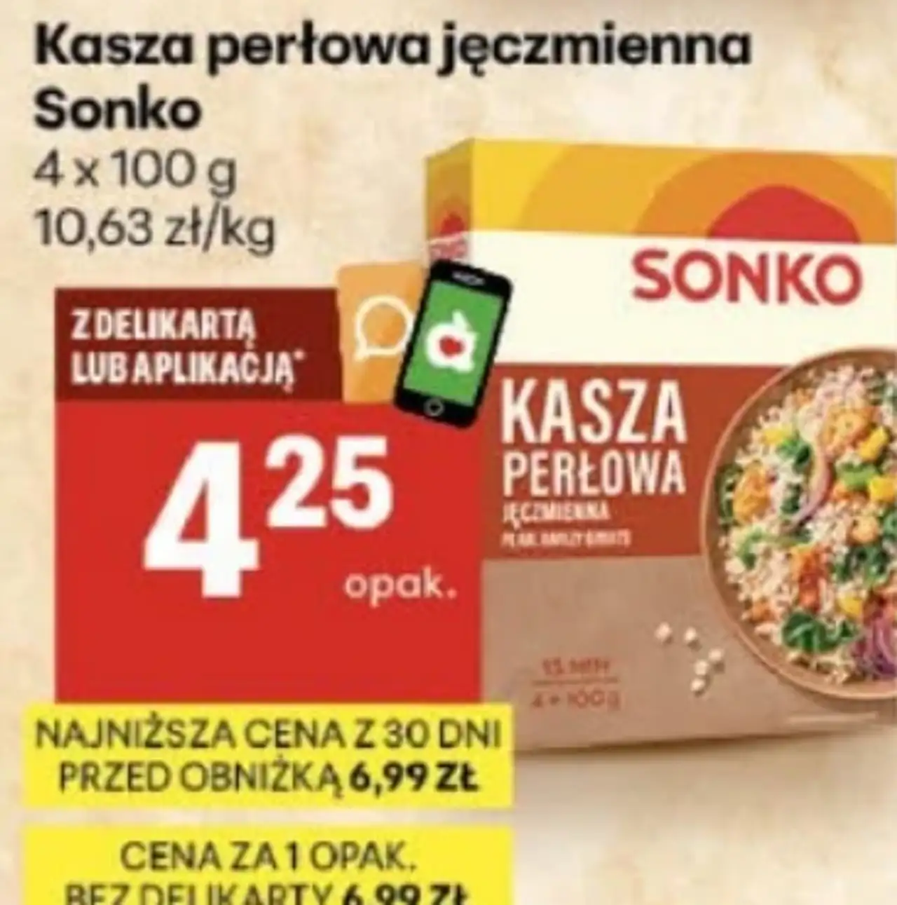 Kasza perłowa jęczmienna Sonko