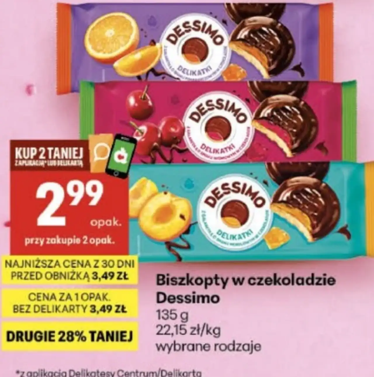 Biszkopty w czekoladzie Dessimo
