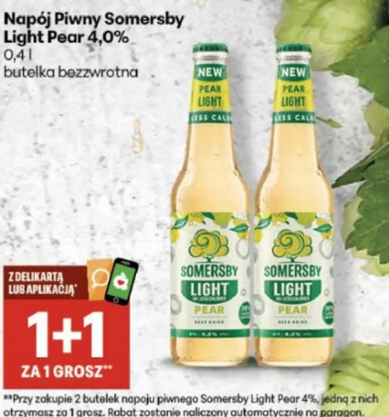 Napój Piwny Somersby Light Pear 4,0%