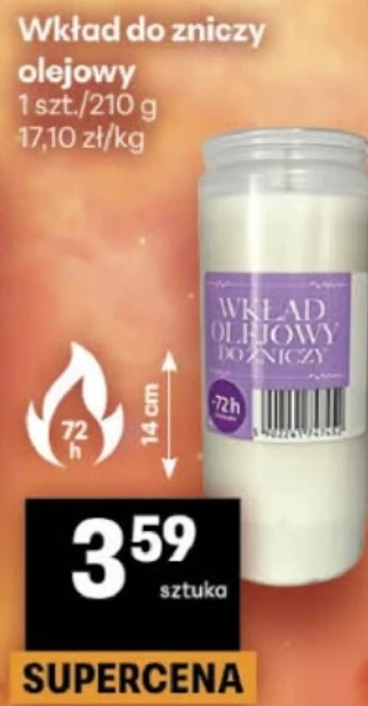 Wkład do zniczy olejowy 210 g