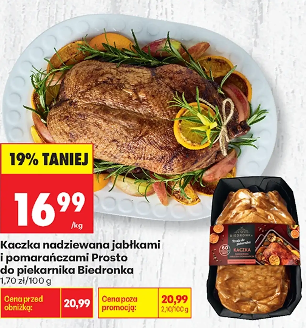 Kaczka nadziewana jabłkami i pomarańczami Prosto do piekarnika Biedronka
