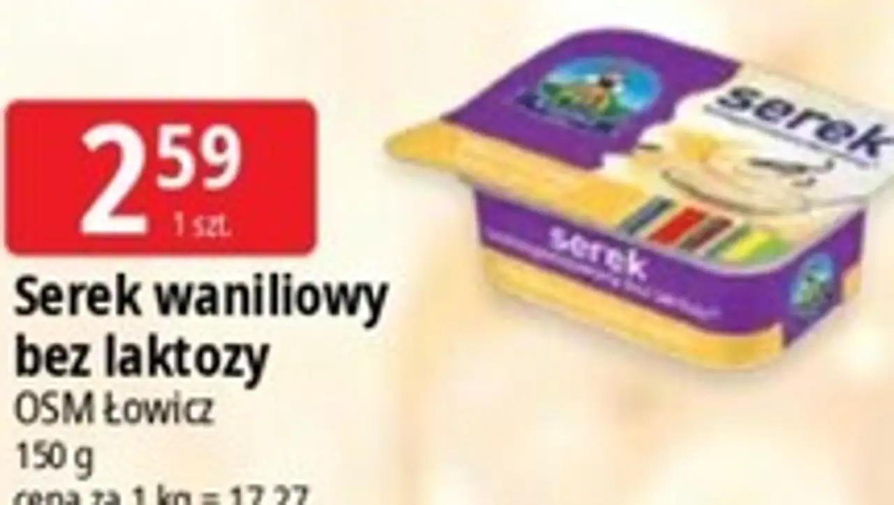 Serek waniliowy bez laktozy OSM Łowicz