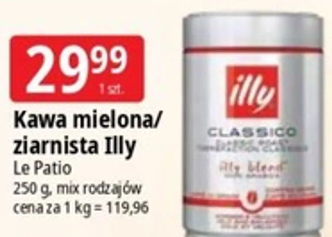 Kawa mielona/ziarnista Illy Le Patio