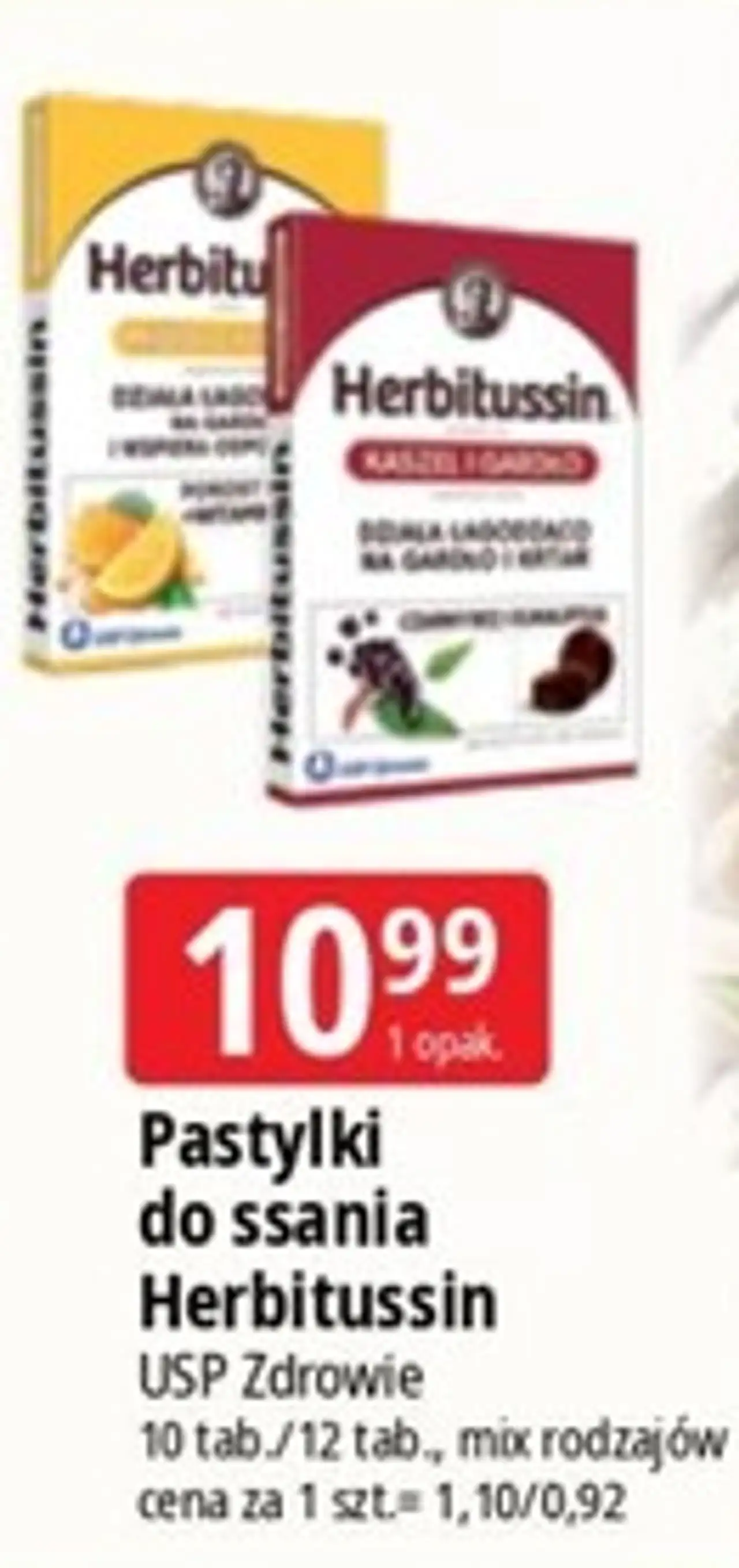 Pastylki do ssania Herbitussin USP Zdrowie