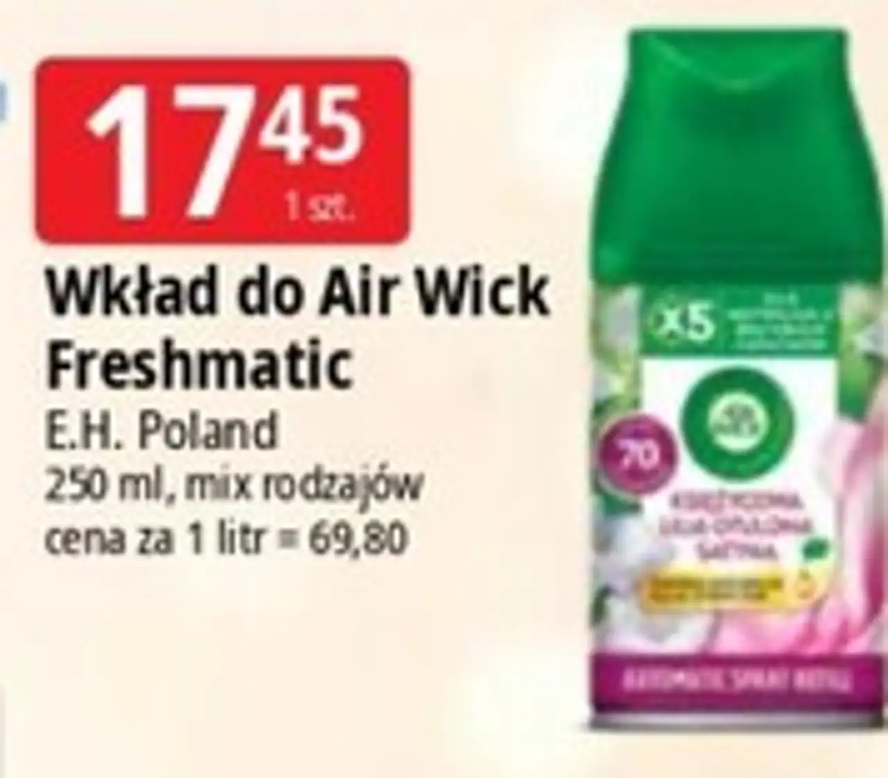 Wkład do Air Wick Freshmatic E.H. Poland