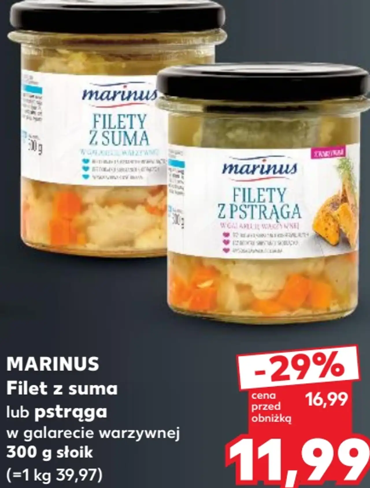 Marinus Filet z suma lub pstrąga w galarecie warzywnej
