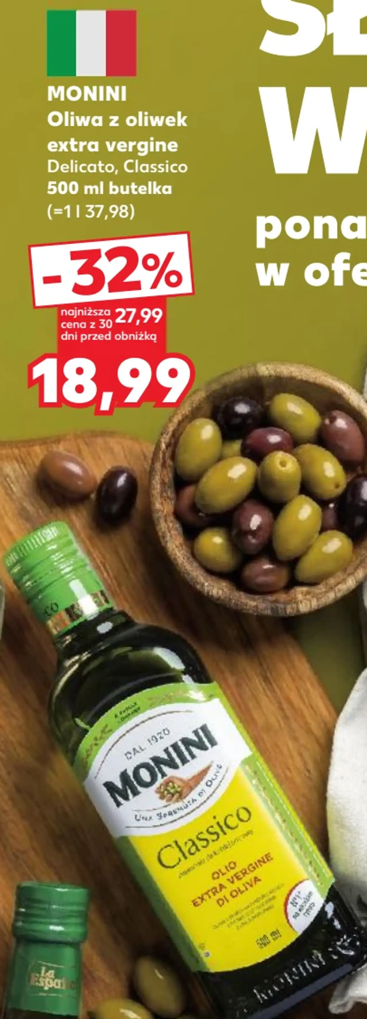 Monini Oliwia z oliwek extra vergine Delicato, Classico