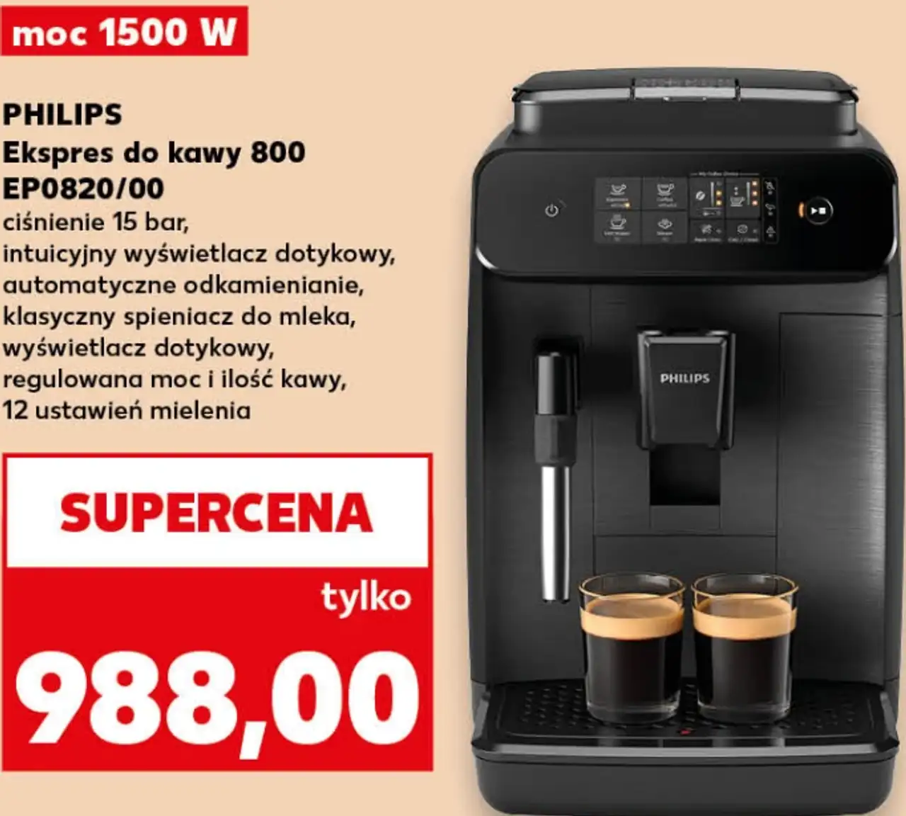 PHILIPS Ekspres do kawy 800 EP0820/00