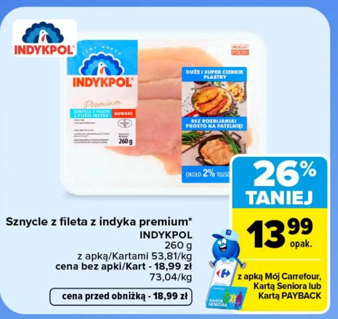 Sznycle z fileta z indyka premium Indykpol